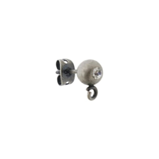 [993460600] Ear stud Ø 6mm ball to PP19 strass with loop