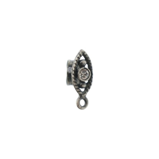 [916850000] Oval ear stud 14x6mm to PP18 strass with loop