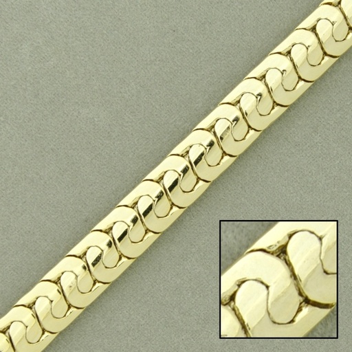 [522920000] Flat brass chain width 7,5mm