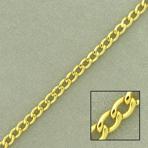 [521440000] Flat curb brass chain width 3,3mm