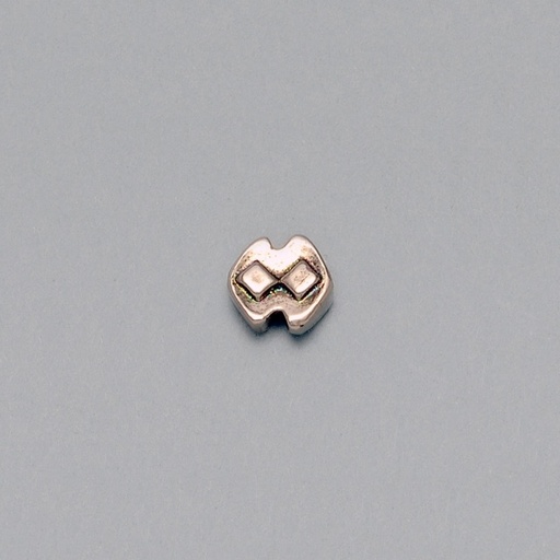 [114740000] Metal bead 9x10mm. Hole Ø 1mm