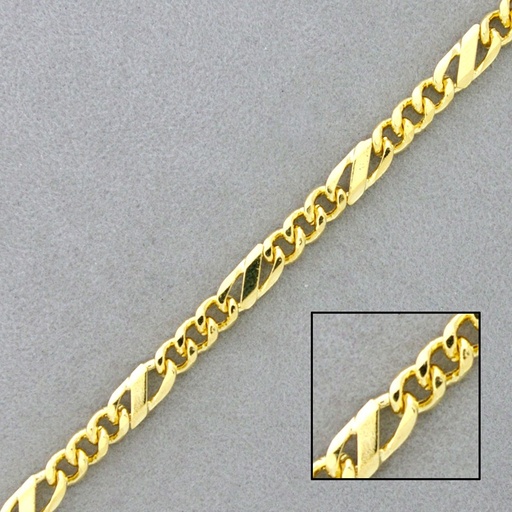 [526250000] Flat figaro brass chain width 4,7mm