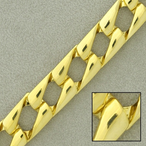 [523210000] Brass chain width 11,5mm. Brass sheet link.