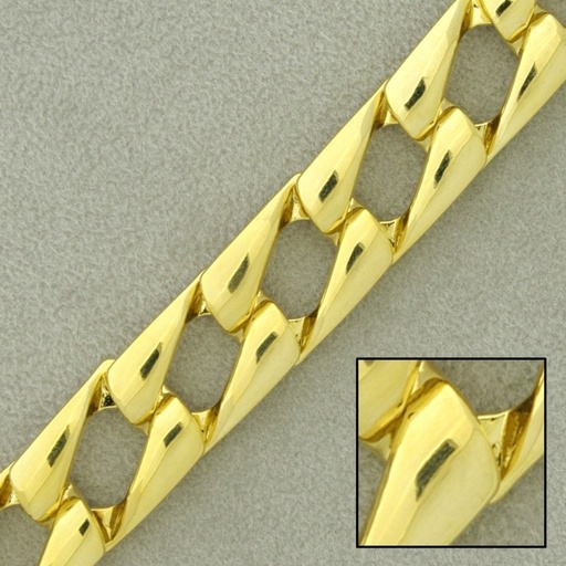 [523210000] Chaîne en laiton largeur 11,5mm. Maillon de plaque de laiton.