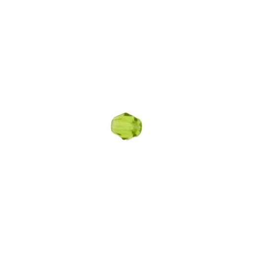 [472011800] Olivine colour tupi Ø5mm faceted. With two holes.