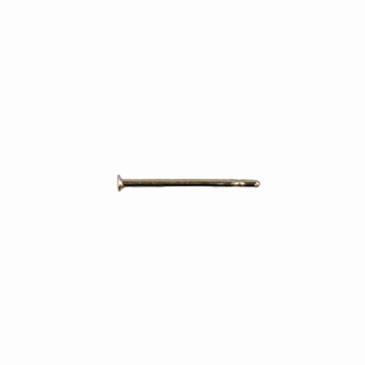 [110811200] Stainless steel earring post 0,7x12mm with Ø 1,5mm flat