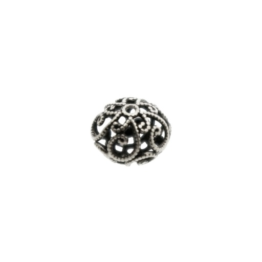 [121810000] Metal bead 11x8,5mm. Hole Ø 1,5mm