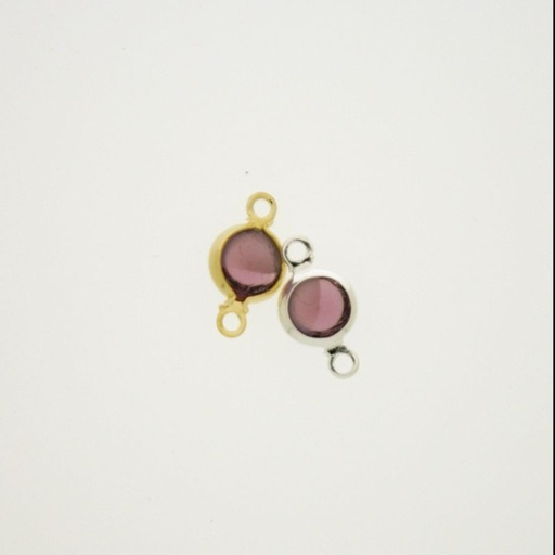[750181100] Intercalaire ronde diam. 6mm couleur lila jasp. Longueur 13mm