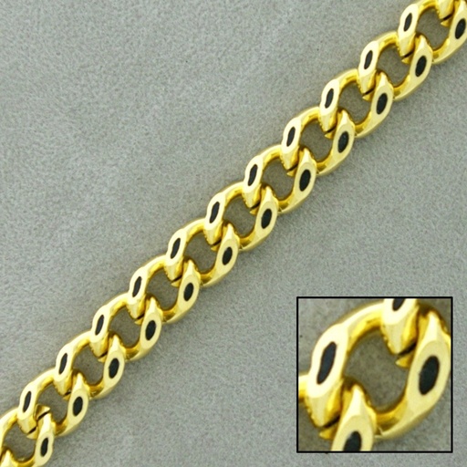 [522000000] Flat curb brass chain width 8,6mm