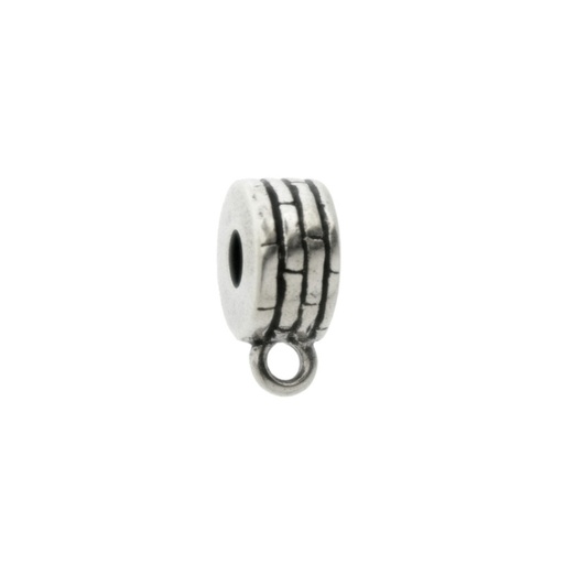 [126820300] Slider bead 11x6mm with ring. Hole Ø 3mm