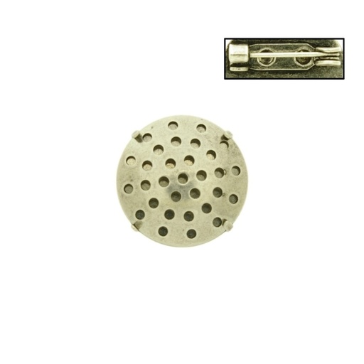 [636151800] Brooch base with metal mesh Ø18mm