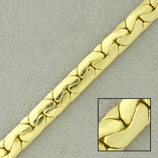 [527950000] Flat curb brass chain width 6,8mm