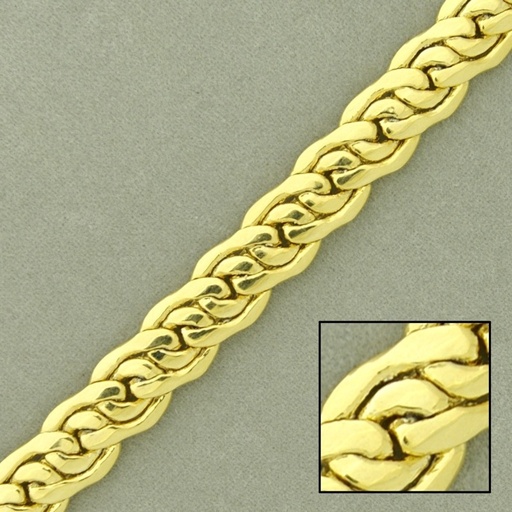 [523860000] Flat brass chain width 7,7mm