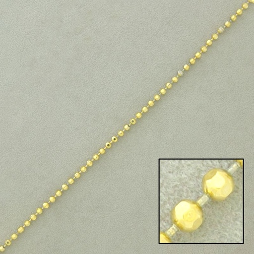 [920331200] Brass ball chain diamond cut width Ø 1,2mm