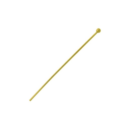 [110884000] Brass headpin length 40mm with ball head. Wire Ø 0,8mm. Ball head size Ø 2mm.