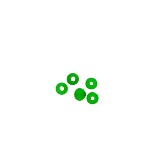 [445030900] Green colour glass ball Ø3mm. With two holes.
