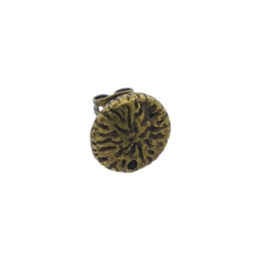 [155120000] Round ear stud Ø 12mm with one hole