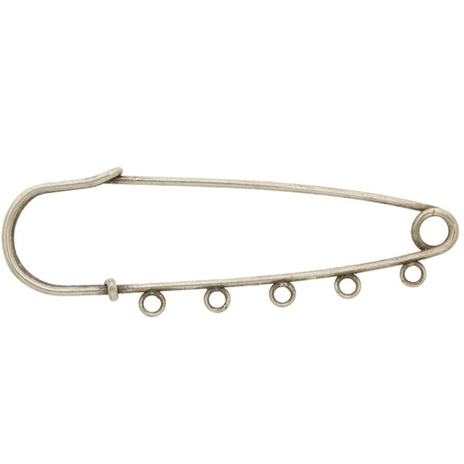 [117550000] Safety pin 60x19mm with 5 jump rings