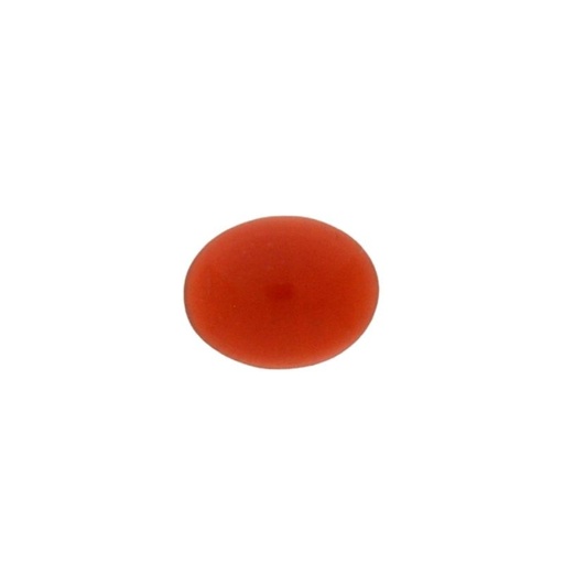 [750090700] Stone oval cabochon 8x10mm flat base cornelian colour