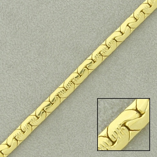 [526970000] Flat curb brass chain width 4,2mm