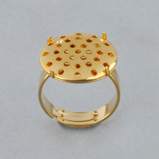 [117171800] Adjustable ring with Ø 18mm flat base and metal mesh