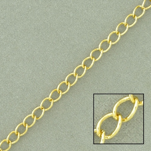 [520890000] Chaîne en laiton gourmette largeur 3,7mm