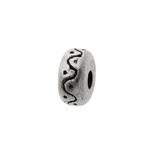 [126430300] Metal bead 12x6mm. Hole Ø 3mm