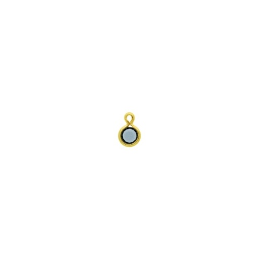 [124040800] Round strass setting Ø4mm with ring. Montana colour.