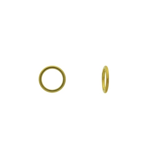 [320210000] Brass ring Ø 8x0,8mm half round shape.