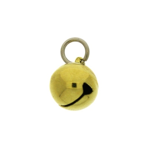 [119091498] Jingle bell Ø 14mm with round jump ring Ø9x wire Ø1,4mm assembled.