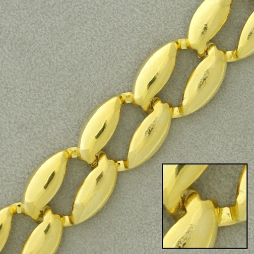 [525670000] Chaîne en laiton largeur 14mm. Maillon de plaque de laiton.