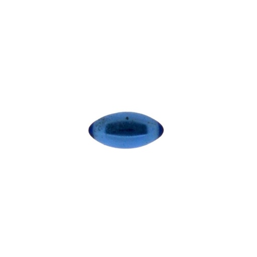 [750040300] Stone navette cabochon 5x10mm flat base sapphire colour