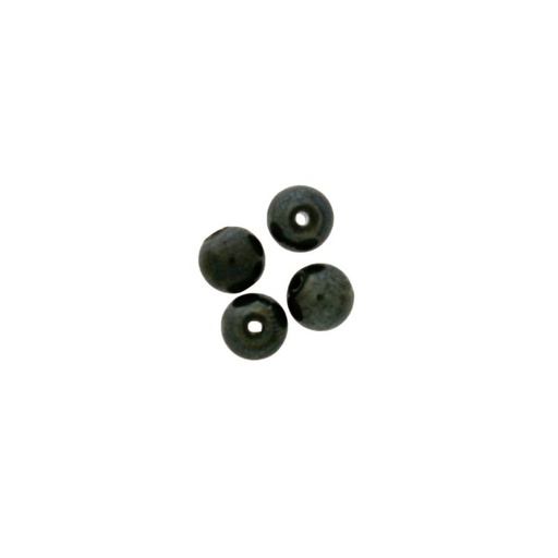 [445110500] Hematite colour glass ball Ø5mm. With two holes.
