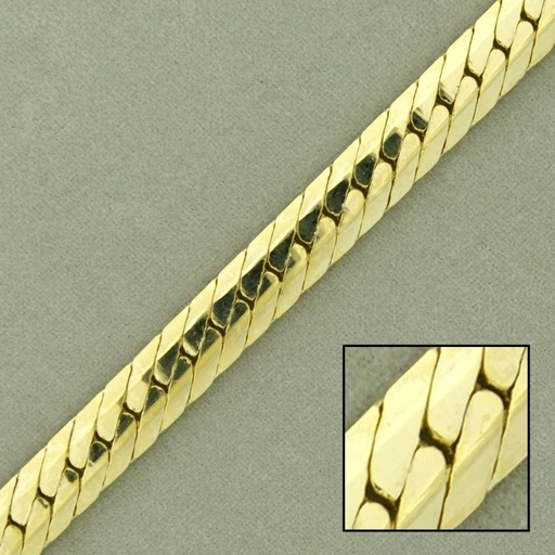 [521270000] Flat curb brass chain width 6,5mm