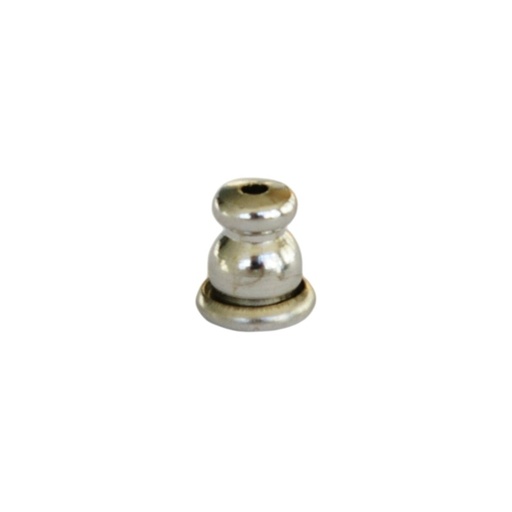[110171500] Earring clutch 6x5mm white nickel free to Ø0,9mm earring post