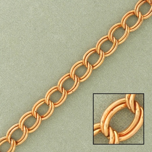 [511400000] Double curb steel chain width 6,3mm