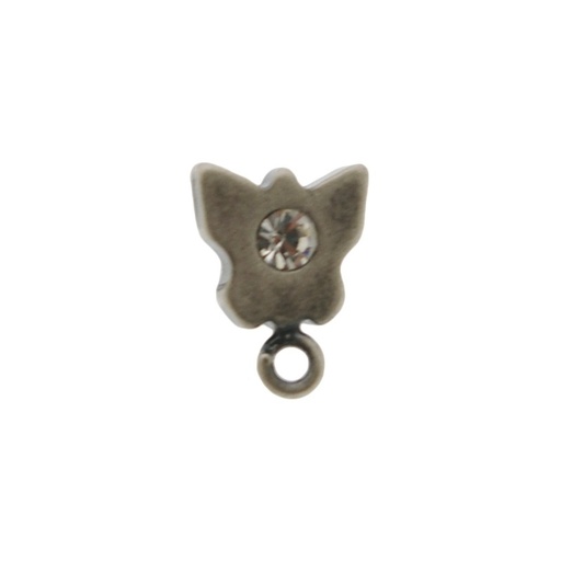 [995280000] Ear stud butterfly 12x9mm to PP23 strass with loop