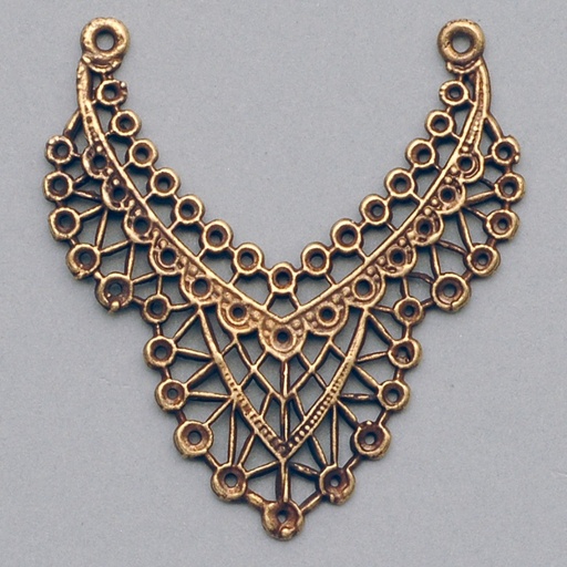 [113060000] Filigree finding 42x40mm with 13 sockets to strass