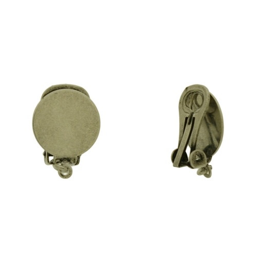 [631201200] Ø 12mm flat base ear clip with loop