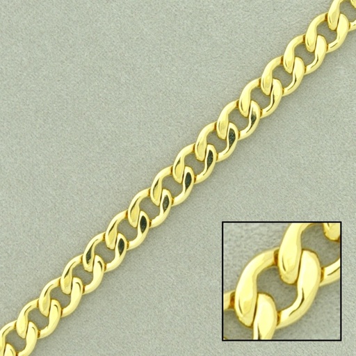 [525810000] Flat curb brass chain width 5,2mm