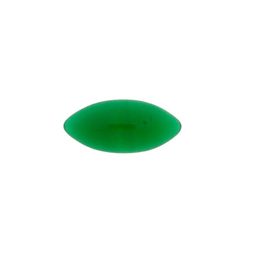 [750050900] Piedra cabuchón navette 7x15mm base plana color crisopas