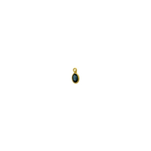 [124010800] Oval strass setting 6x4mm with ring. Montana colour.