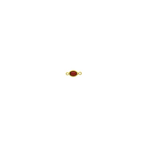 [123011600] Entrepieza con strass ovalado 6x4mm color Siam