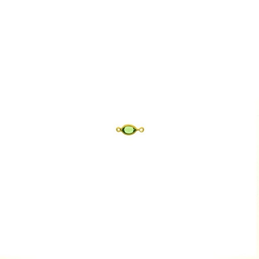 [123011500] Entrepieza con strass ovalado 6x4mm color Peridot