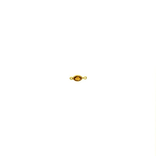 [123010400] Oval strass 6x4mm topaz colour