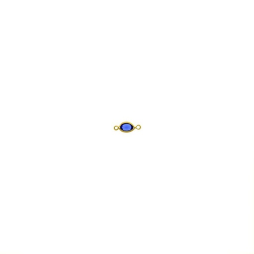 [123010300] Intercalaire strass oval 6x4mm couleur Saphir