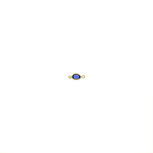 [123010300] Oval strass 6x4mm Sapphire colour