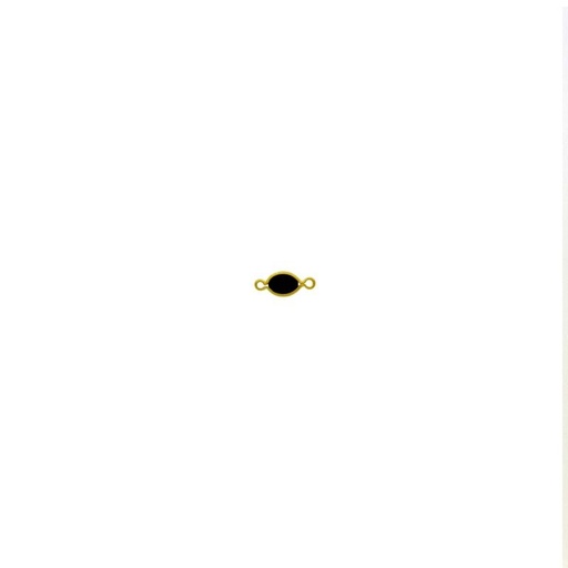 [123010200] Intercalaire strass oval 6x4mm couleur jet