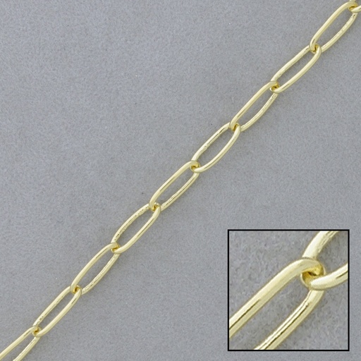 [529133900] Long anchor brass chain width 4mm