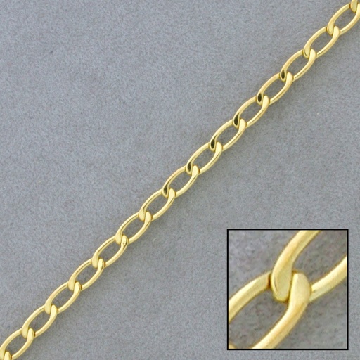[525330000] Flat curb brass chain width 4mm
